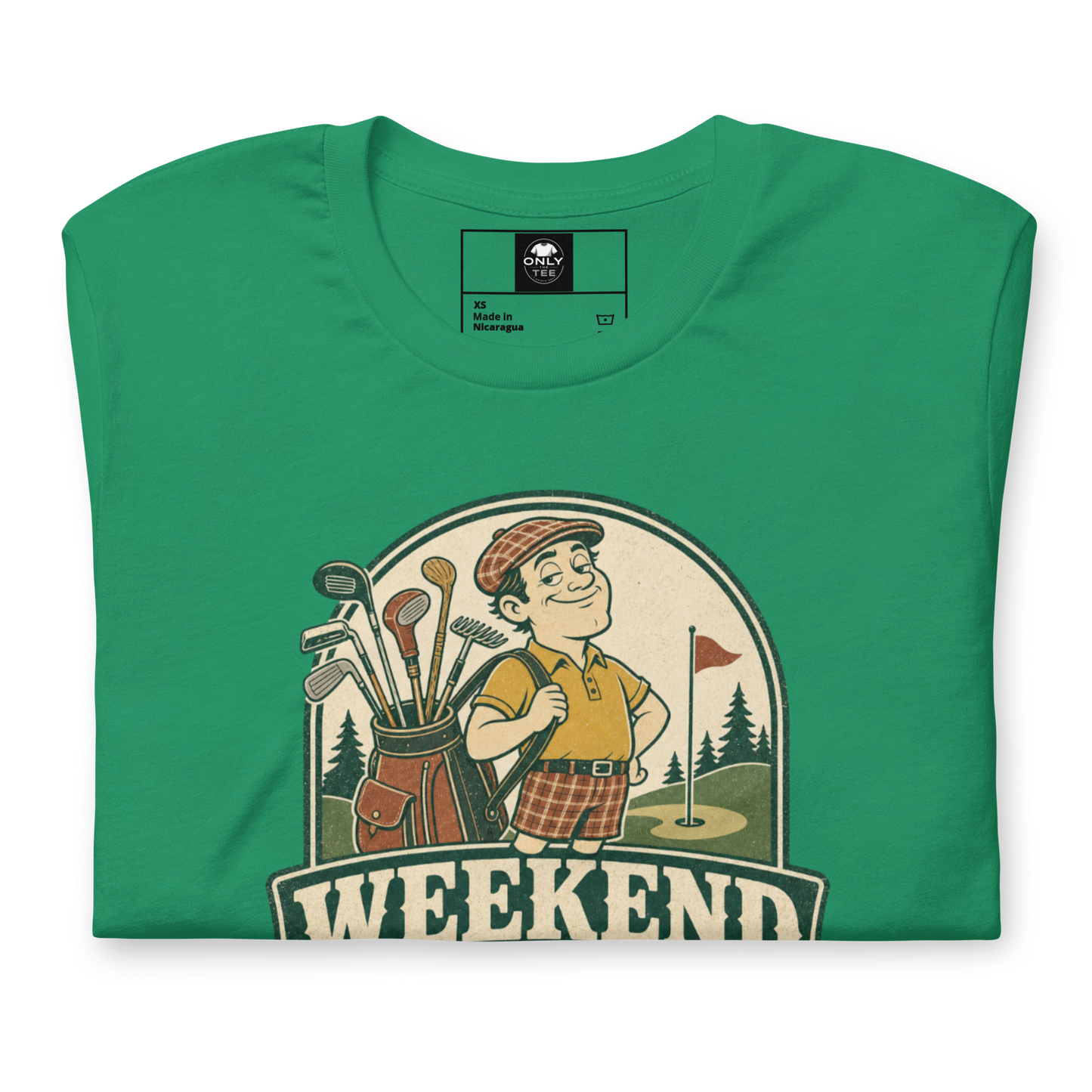 Weekend Golfer Unisex Cotton T-Shirt | Funny Casual Golf Graphic Tee for Men & Women