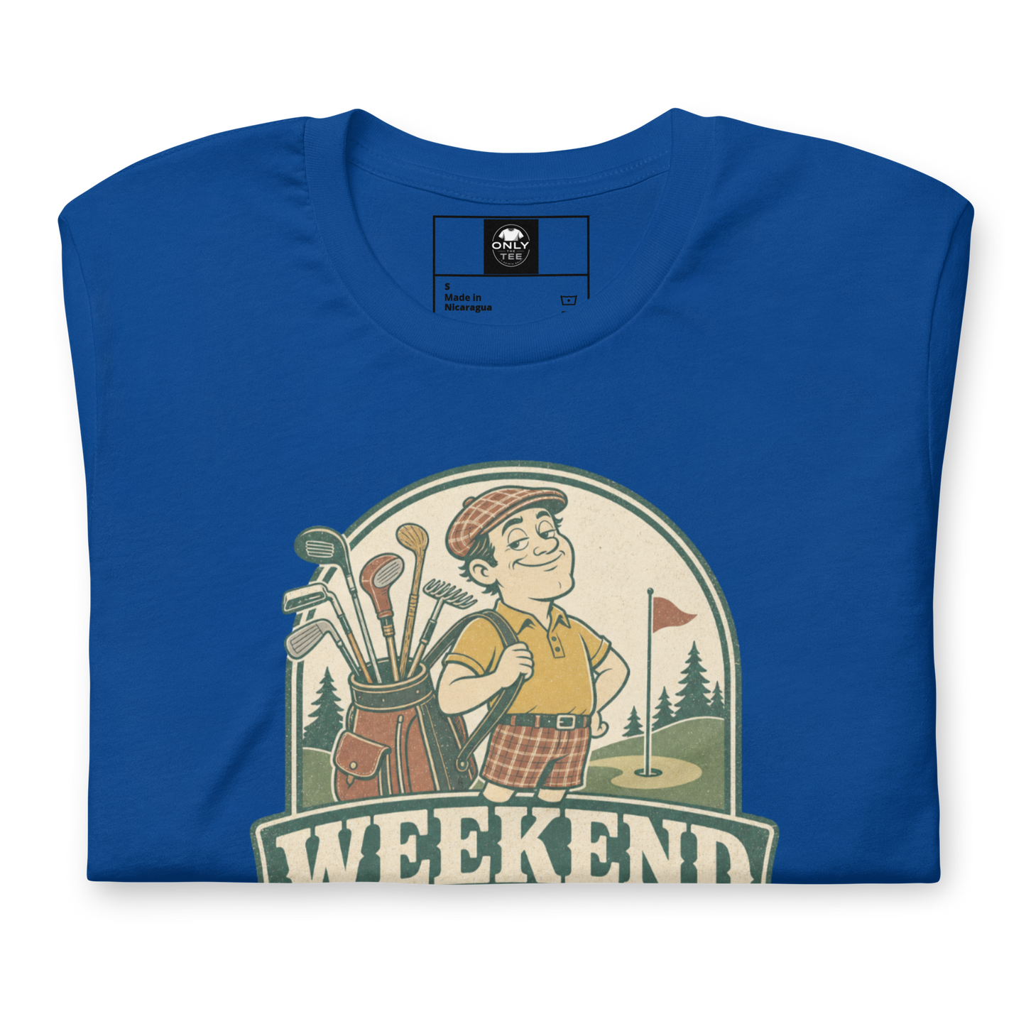 Weekend Golfer Unisex Cotton T-Shirt | Funny Casual Golf Graphic Tee for Men & Women
